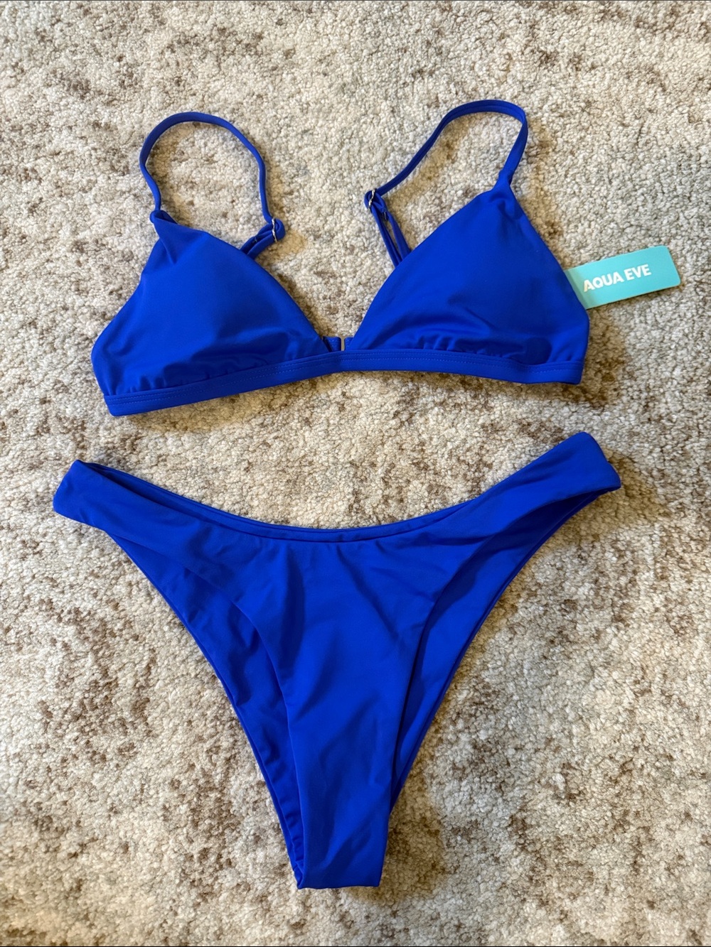 Women's Royal Blue Triangle Bikini Set